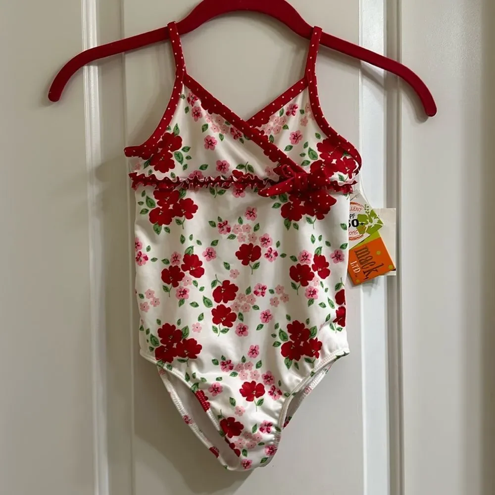 Penelope Mack Hibiscus Print One Piece Swimsuit NEW Size 6